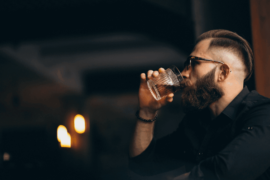 Man Drinking Alcohol
