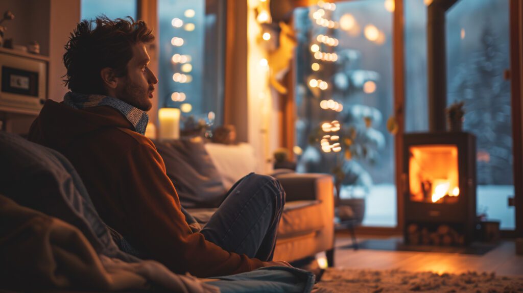 man sitting in living room