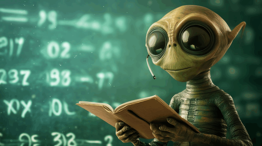 Alien doing Mathematics