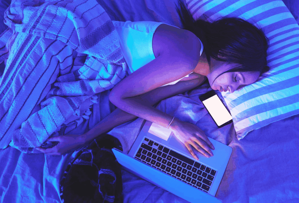 Woman Sleeping Wifi On